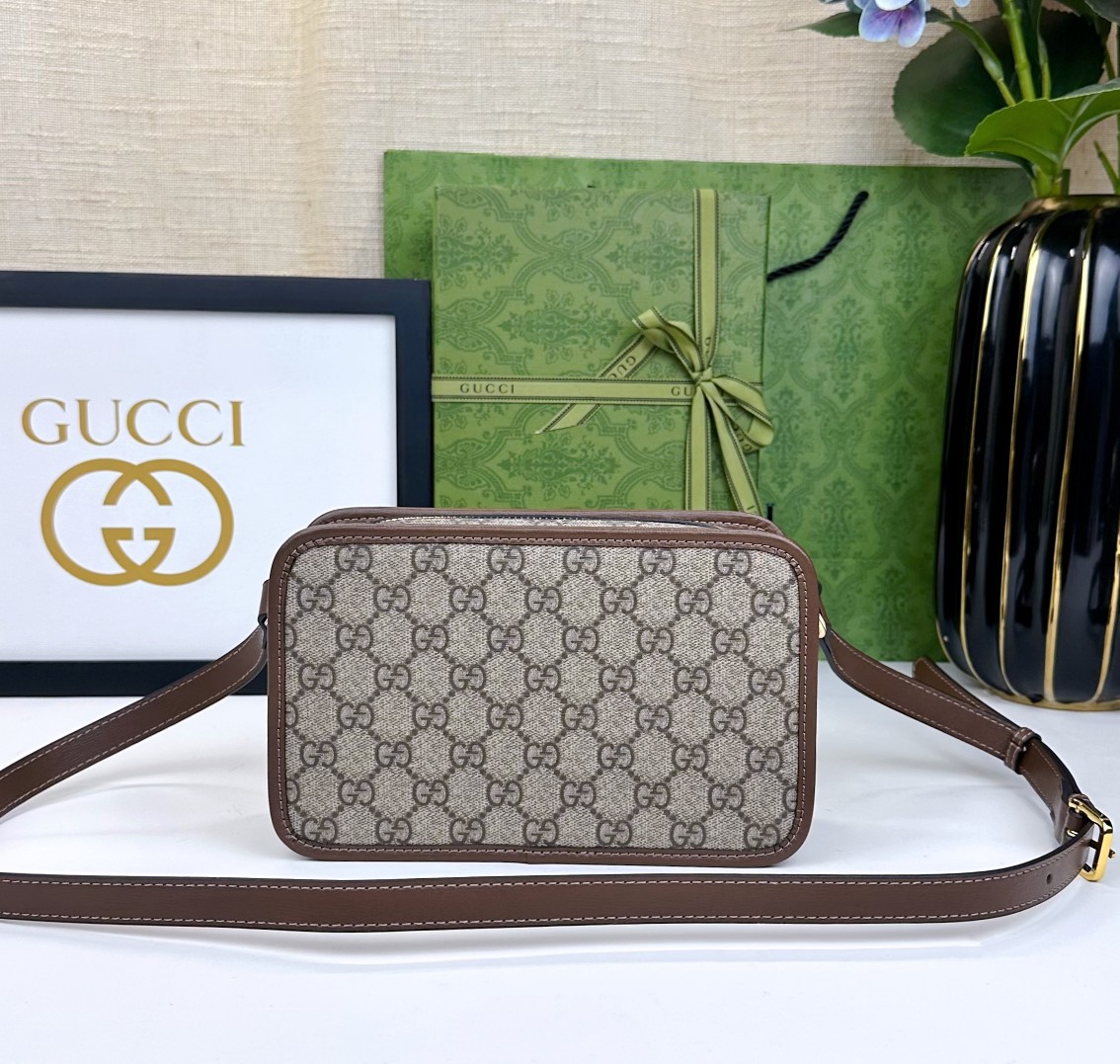 GG Supreme帆布ミニショルダーバッグ - 環境に優しい素材とクラシックなカラー