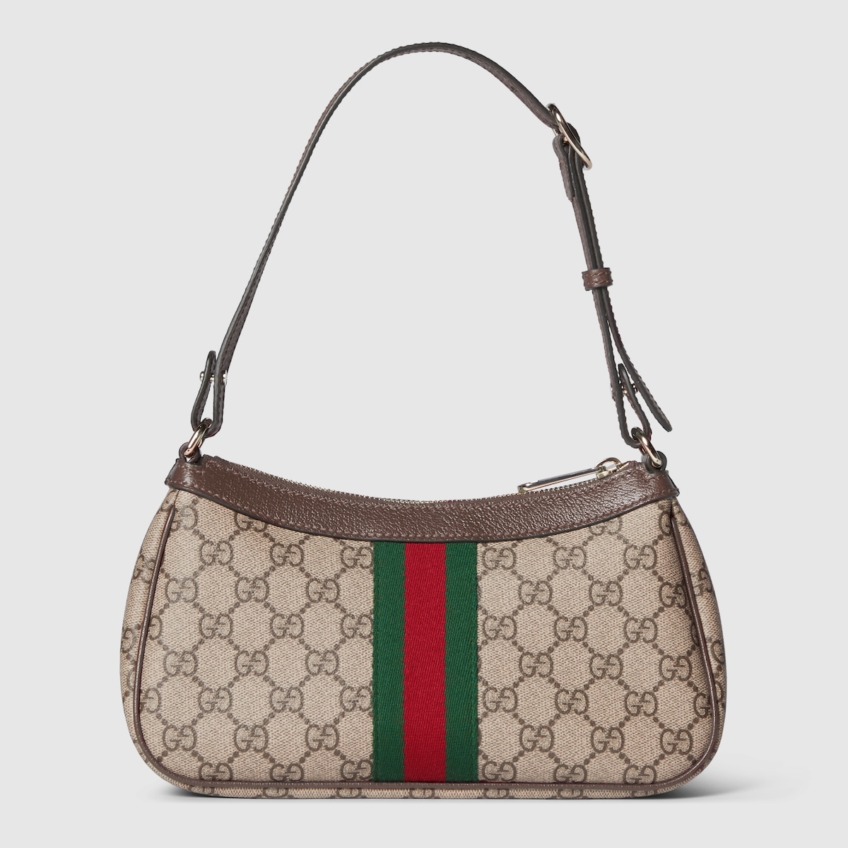 Gucci Ophidiaシリーズ小号肩背包 - 柔らかなGGキャンバスと革の組み合わせ