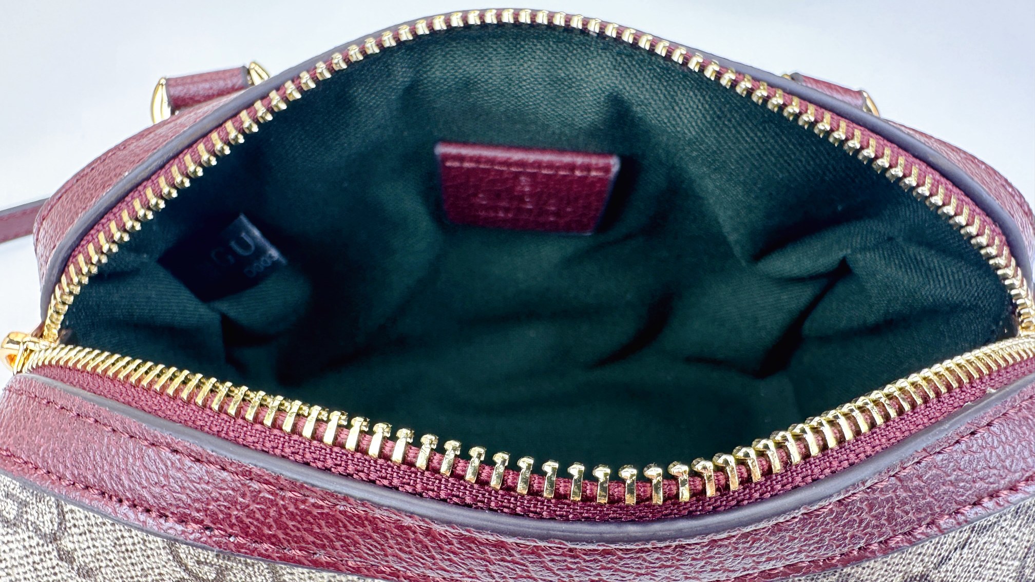 Gucci Ophidia 超ミニ手提げバッグ - グレー＆ブルーのGG Supreme帆布