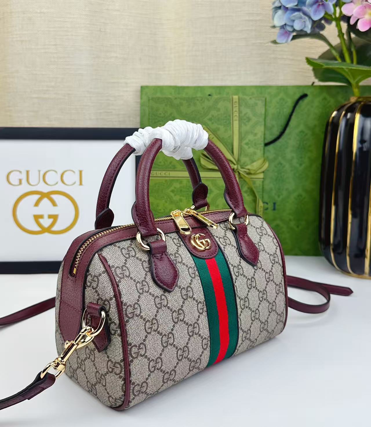 Gucci Ophidia GG手提包 中号 - クラシックデザイン
