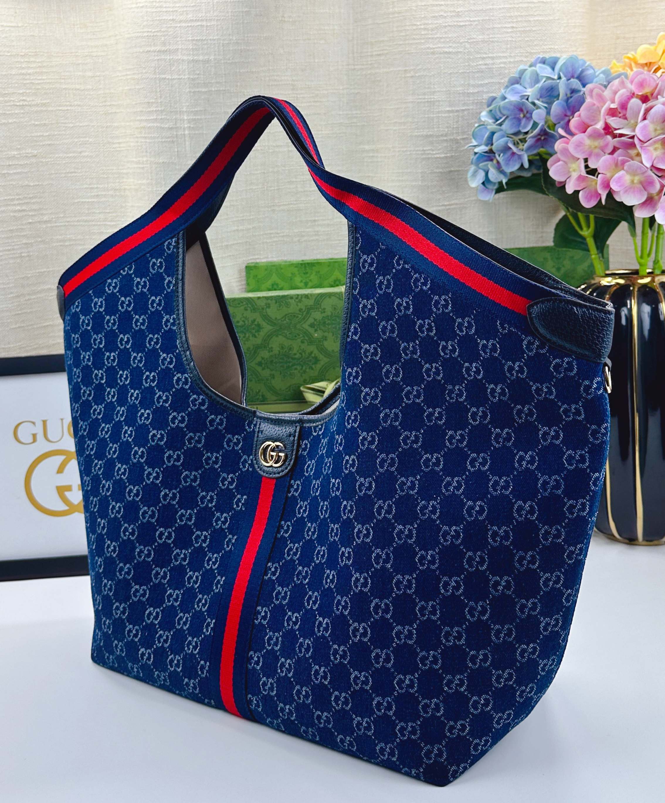 Gucci Giglio トートバッグ - GG帆布と可拆卸手拿包付き