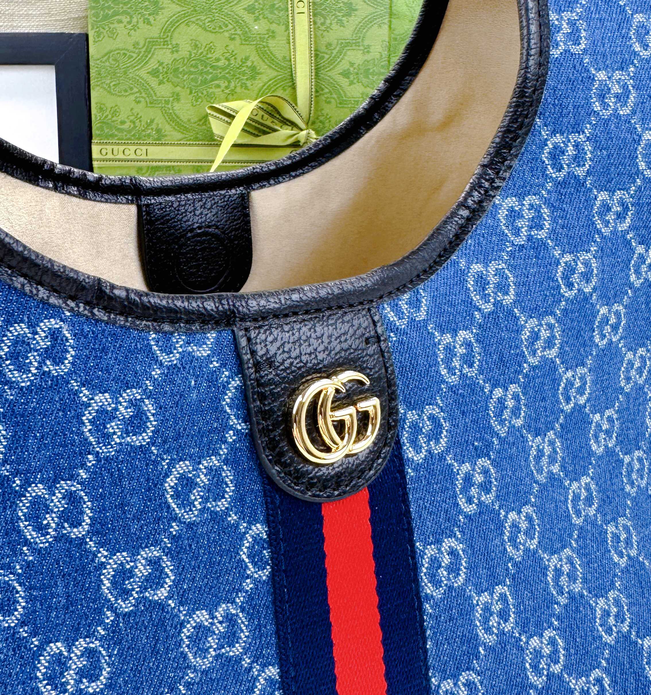 Gucci Giglio トートバッグ GGキャンバス 大容量デザイン