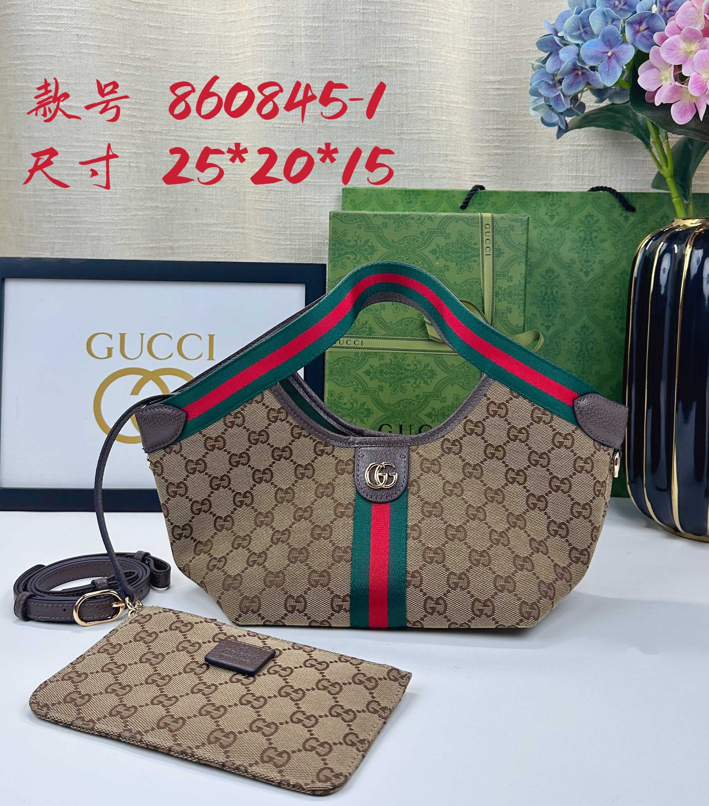 💰380   Gucci Giglio系列小号托特包于
