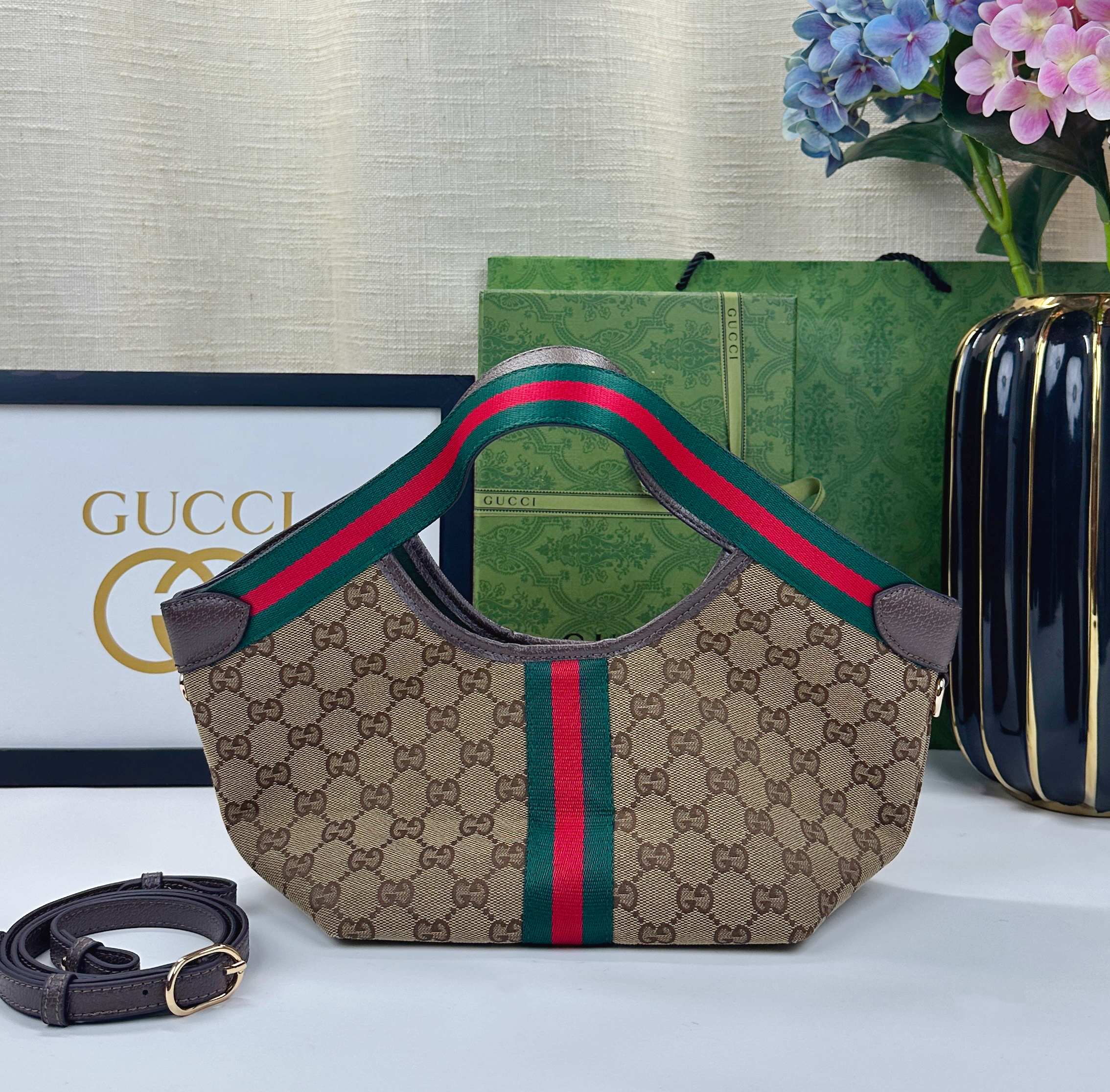 💰380 Gucci Giglio系列小号托特包于