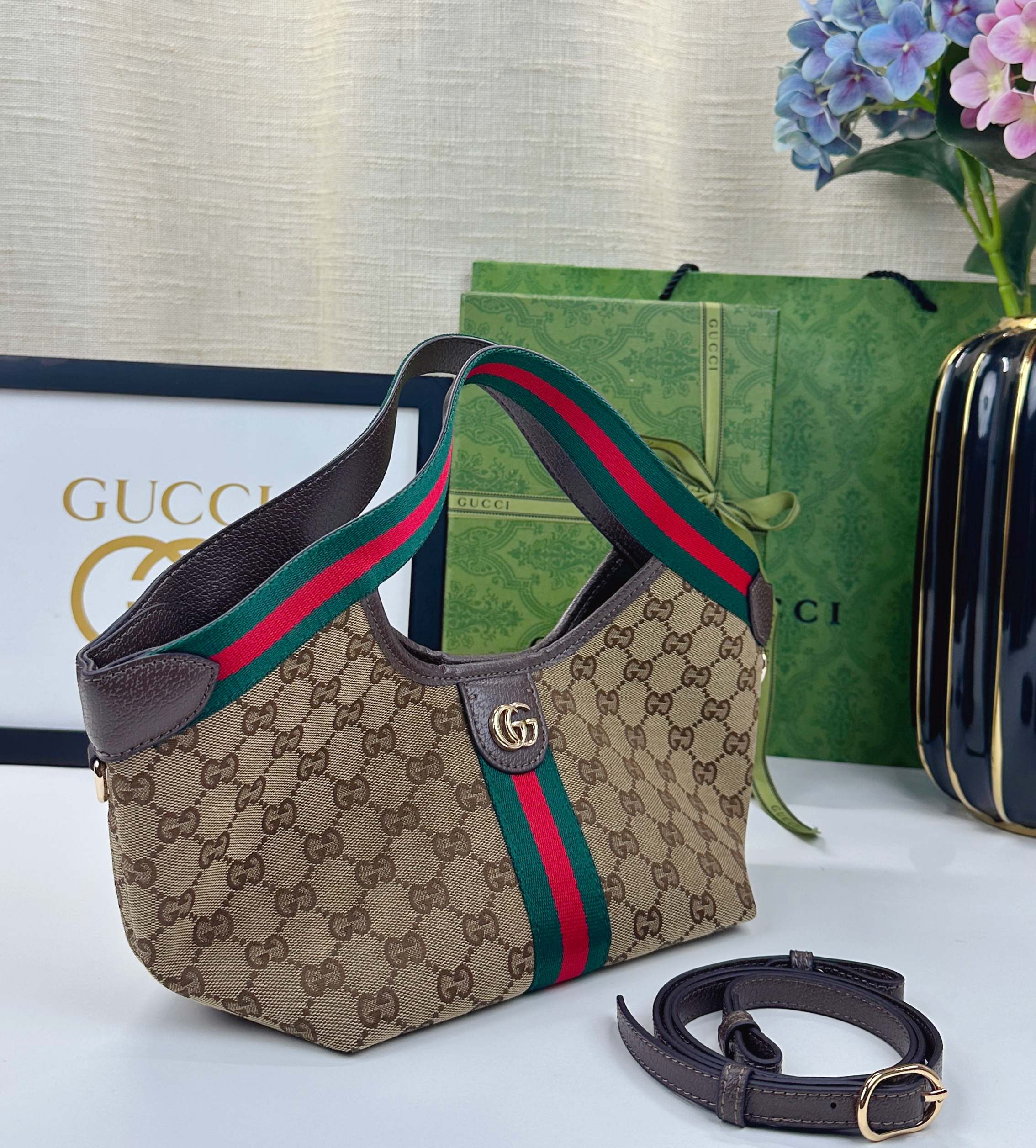 💰380 Gucci Giglio系列小号托特包于