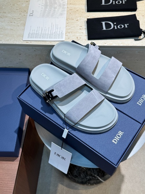 Dior Aqua Men's Sandals Oblique Adjustable Straps, Leather Lining 1 Dior Aqua Men's Sandals Oblique Adjustable Straps, Leather Lining