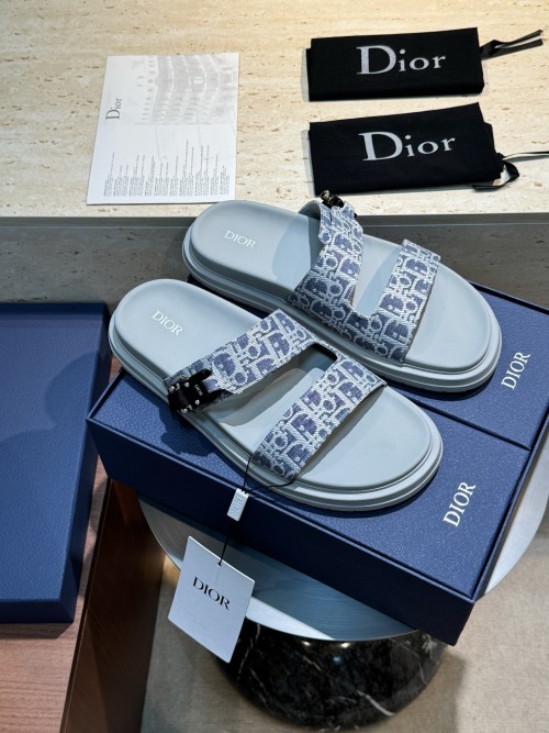 Dior Aqua Men's Blue Oblique Print Adjustable Strap Sandals, Sizes 38-44 1 Dior Aqua Men's Blue Oblique Print Adjustable Strap Sandals, Sizes 38-44