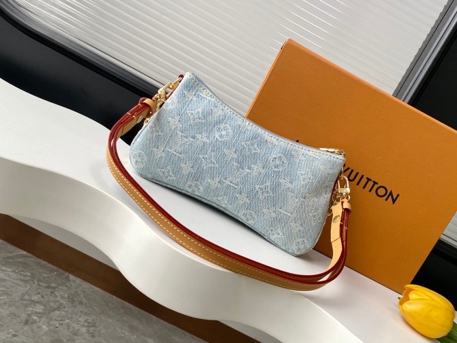Louis Vuitton Monogram Denim Liv Pochette with Adjustable Strap