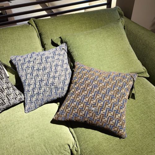 Fendi Double F Jacquard Chenille Pillow - Luxury Home Decor Accent 1 Fendi Double F Jacquard Chenille Pillow - Luxury Home Decor Accent