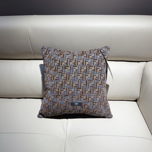 Fendi FF Motif Cushion - Brown, Grey, and Taupe Hues 1 Fendi FF Motif Cushion - Brown, Grey, and Taupe Hues