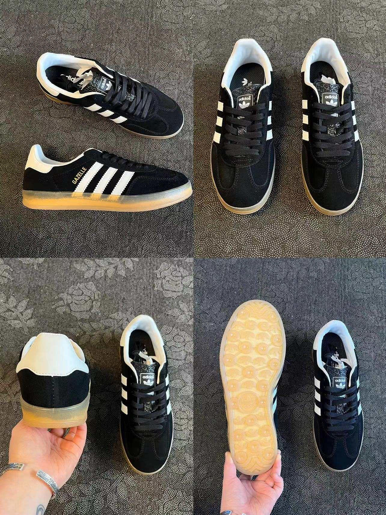 349 💰正品原盒 adidas originals Gazelle Indoor 潮流休闲 低帮板鞋 7色合集 🔥 size：36-46 Atp代工厂原盒！ 近期大热的Gazelle Indloor太好穿了，满满的复古感 适合这个季节穿 支持得物App/识货App鉴定 支持90 天无理由售后