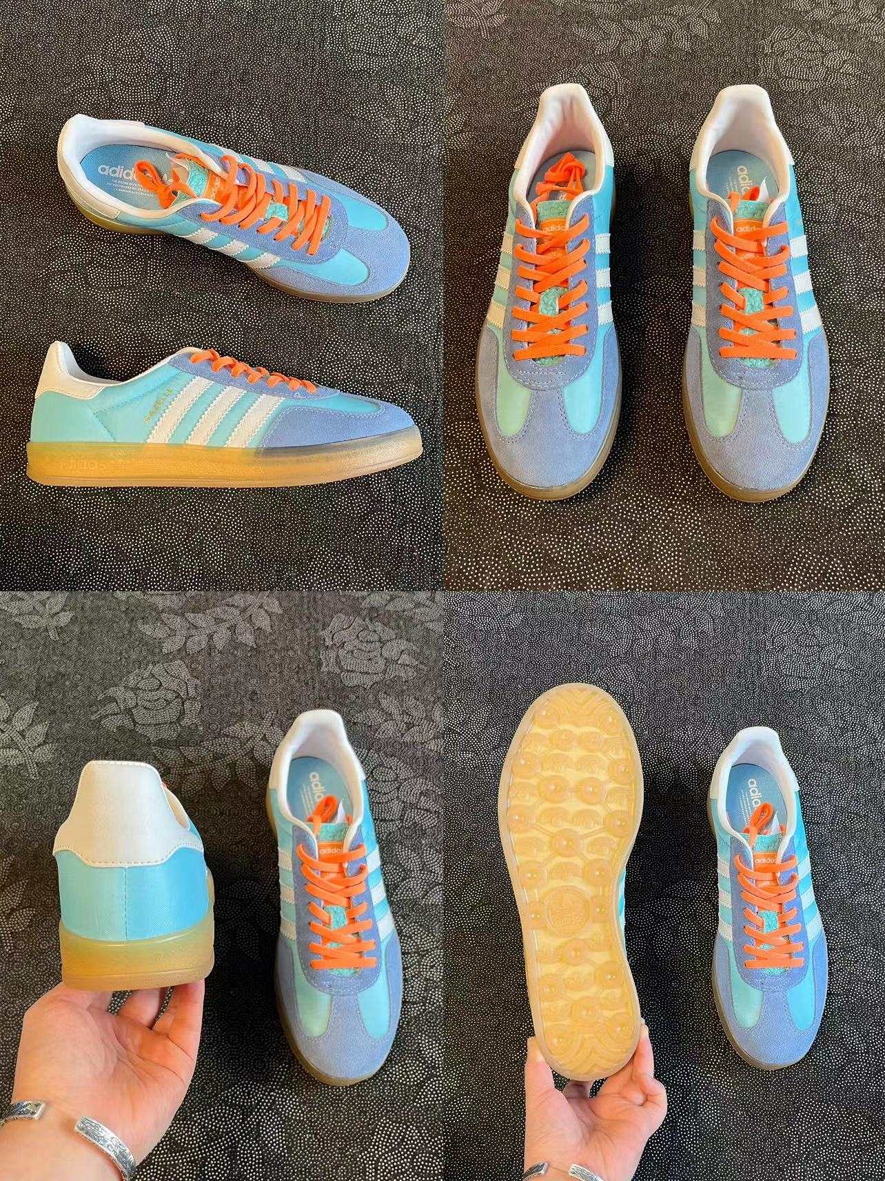 349 💰正品原盒 adidas originals Gazelle Indoor 潮流休闲 低帮板鞋 7色合集 🔥 size：36-46 Atp代工厂原盒！ 近期大热的Gazelle Indloor太好穿了，满满的复古感 适合这个季节穿 支持得物App/识货App鉴定 支持90 天无理由售后