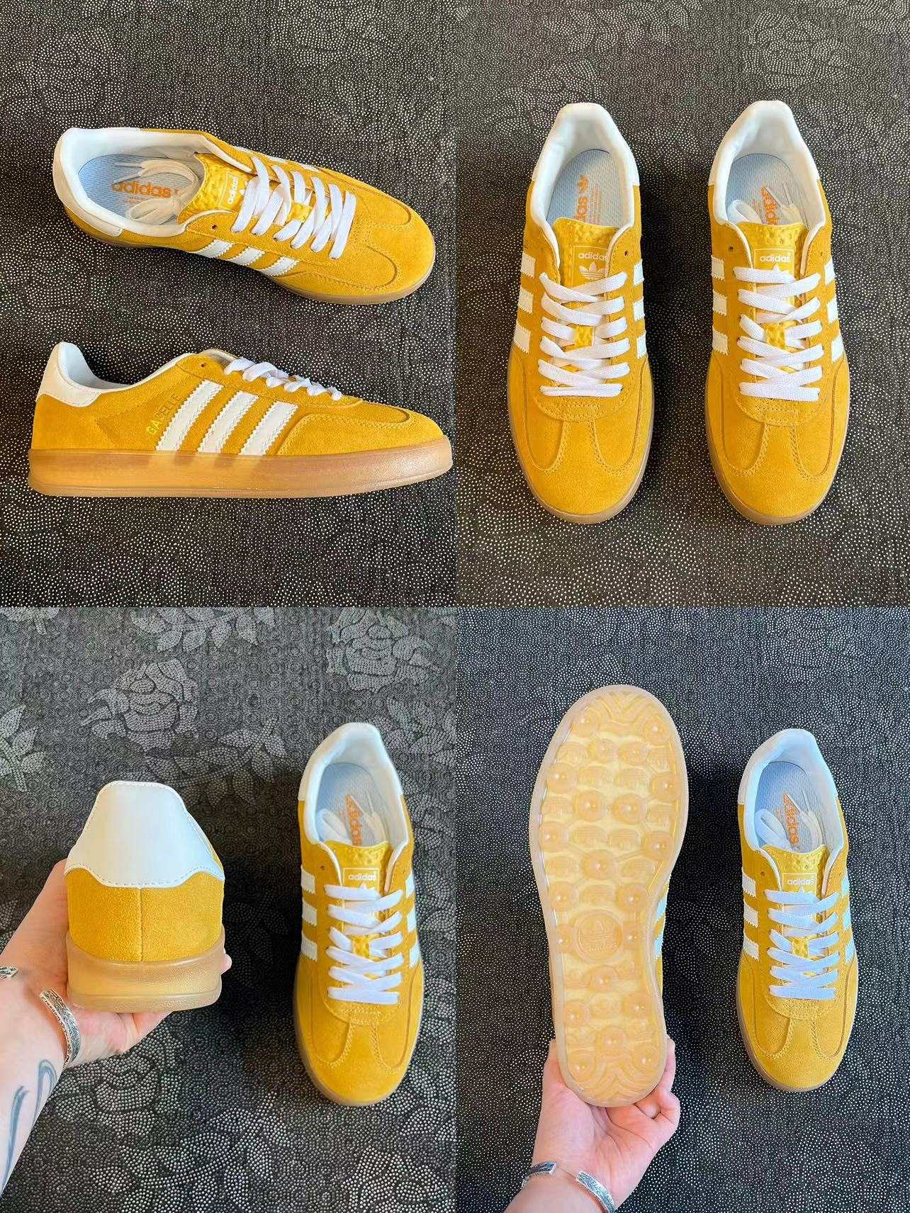 349 💰正品原盒 adidas originals Gazelle Indoor 潮流休闲 低帮板鞋 7色合集 🔥 size：36-46 Atp代工厂原盒！ 近期大热的Gazelle Indloor太好穿了，满满的复古感 适合这个季节穿 支持得物App/识货App鉴定 支持90 天无理由售后