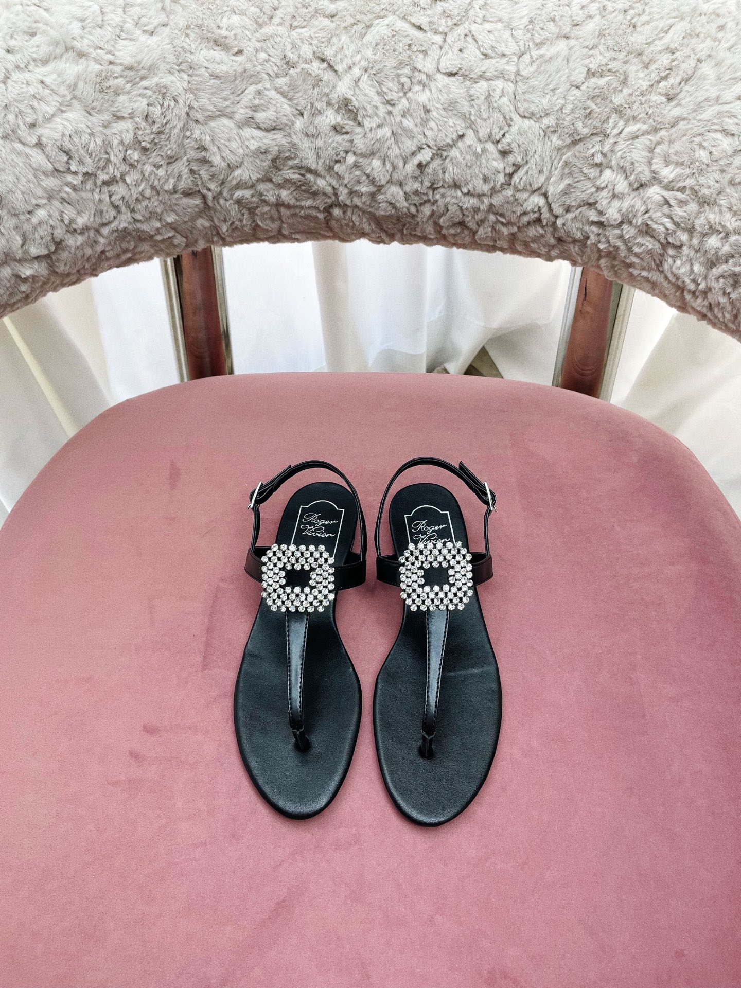 “European Style Parisian Sandals: Vintage, Comfortable, Elegant with Italian Leather Soles and Custom Metal Buttons” - 图片 5