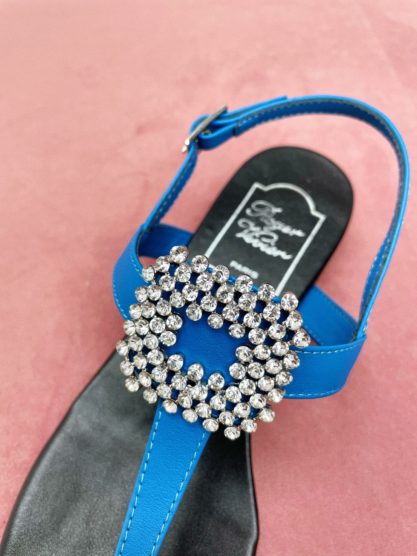 European Style Paris Summer Sandals with Square Diamond – Vintage, Comfort, Elegance, Italian Leather, Customized Details - 图片 8