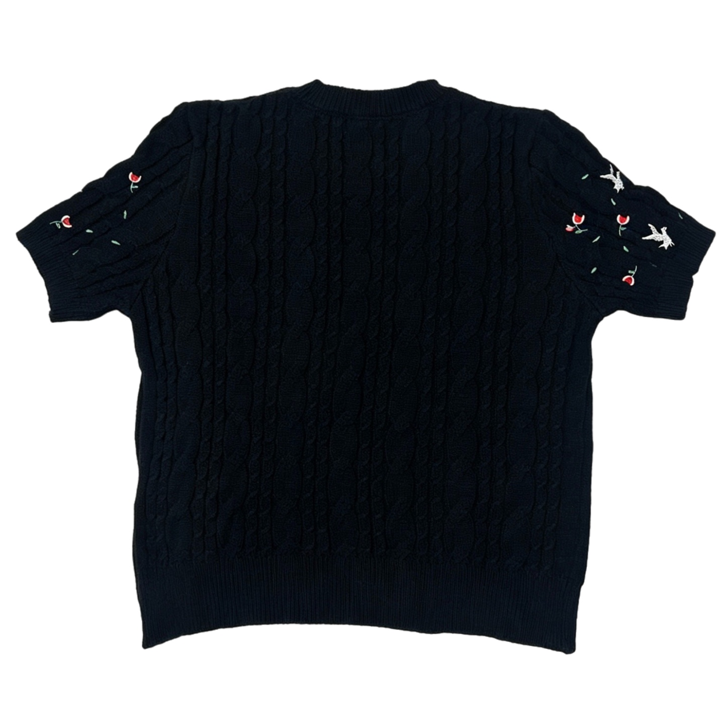 DIOR/迪奥 26SS 花卉白鸽刺绣麻花针织短袖 黑色 白色-Chinese UA Cheap High Quatity Brand Clothes Bags handbags Sneakers wholesale wholesaler seller from China Factory suppliers Fashion Clothing Shoes best Quality Beautiful Price DIOR/迪奥 26SS 花卉白鸽刺绣麻花针织短袖 黑色 白色