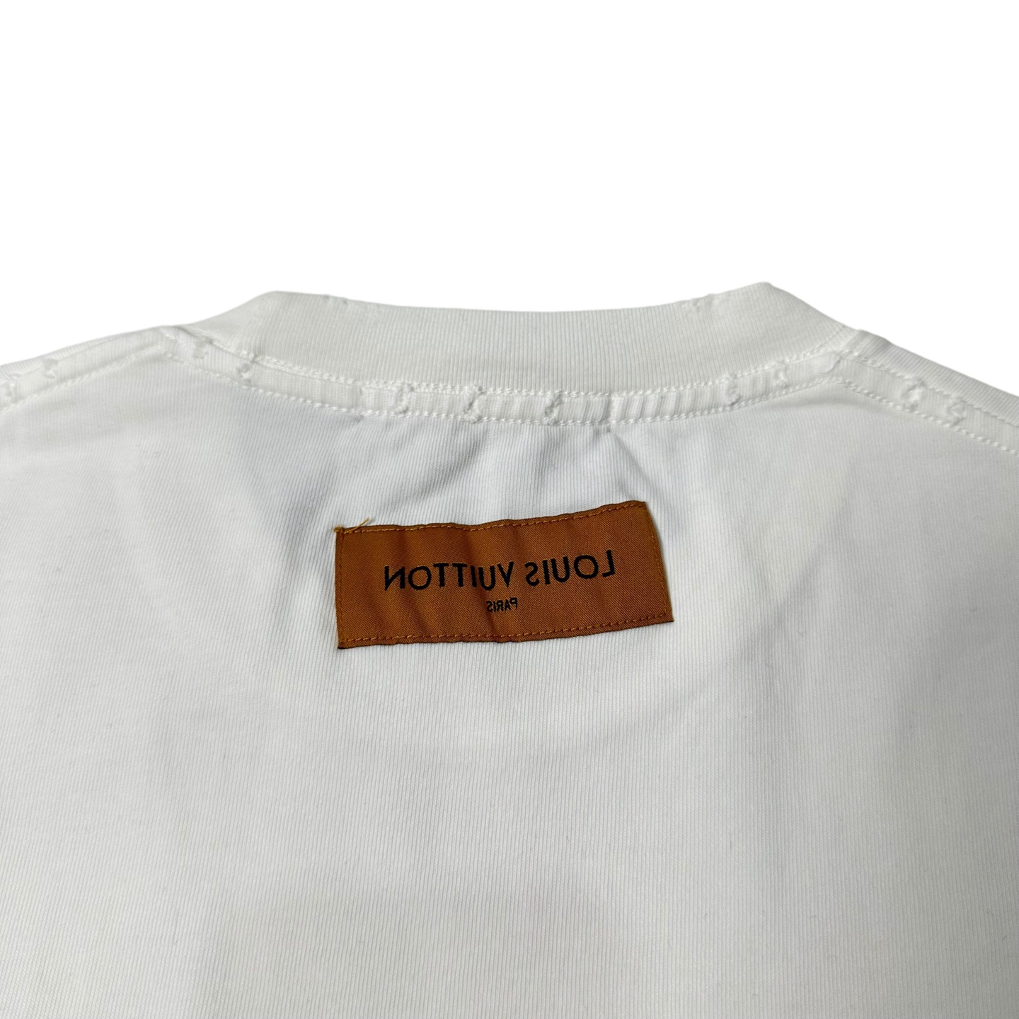 LOUIS VUITTON/路易威登 26SS下摆三花刺绣圆领短袖 黑色 白色 LOUIS VUITTON/路易威登 26SS下摆三花刺绣圆领短袖 黑色 白色