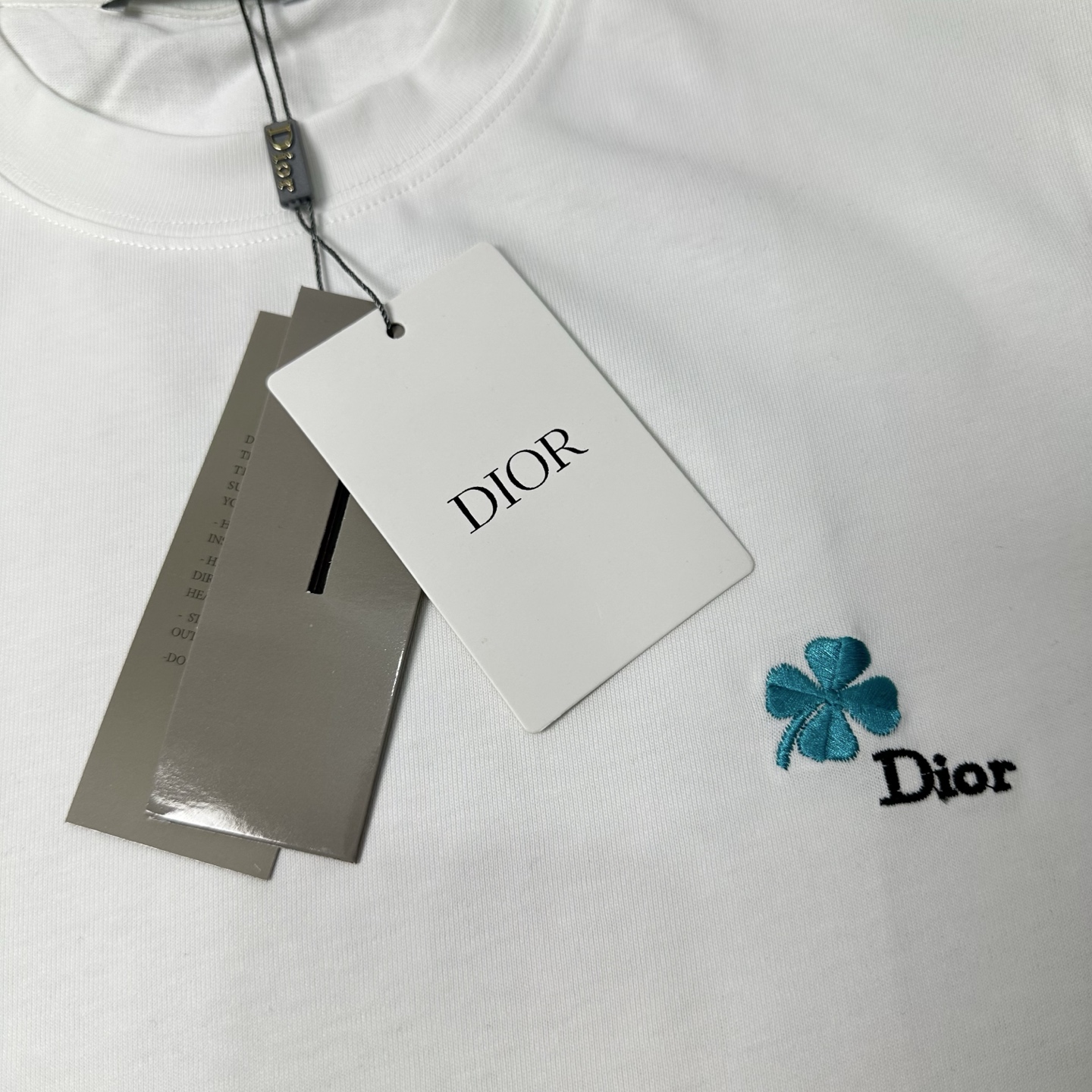DIOR/迪奥 四叶草刺绣短袖 黑色 白色