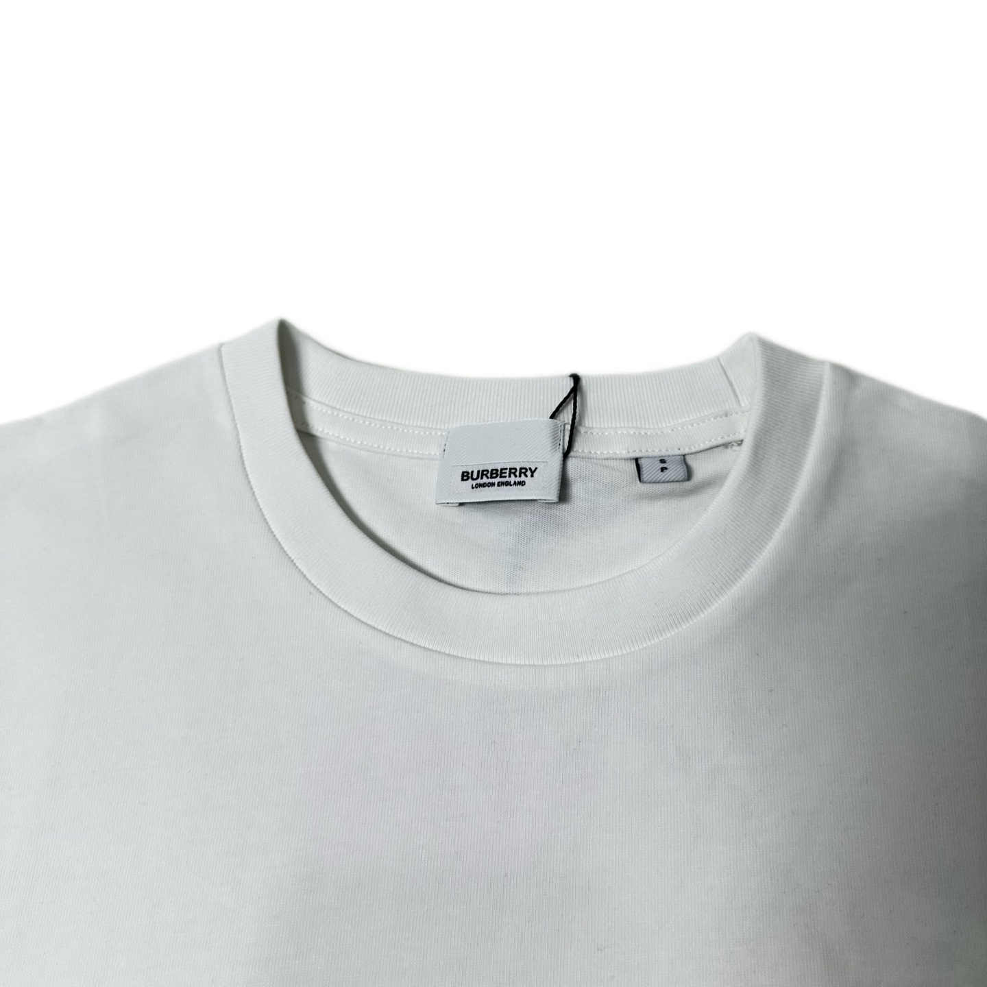 BURBERRY/巴宝莉 经典金属战马徽标圆领短袖 黑色 白色
