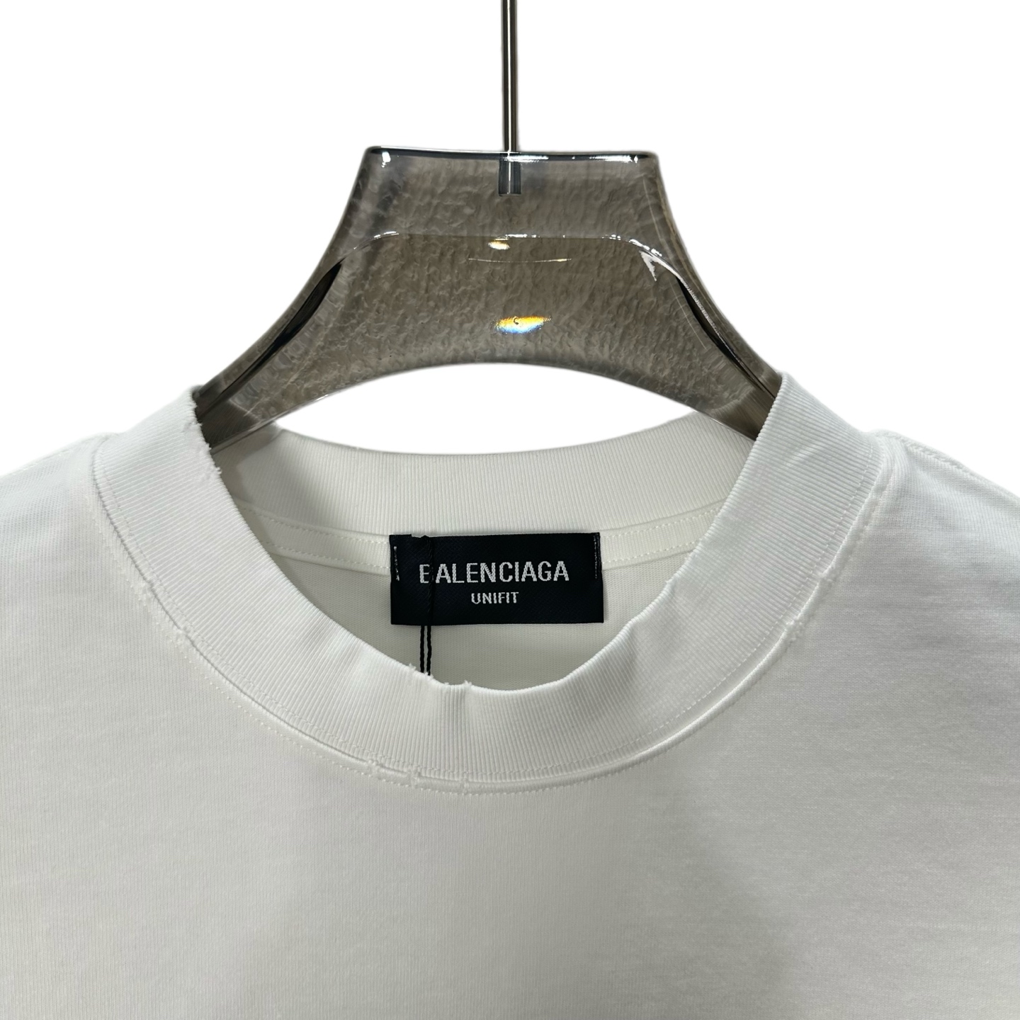 BALENCIAGA/巴黎世家 26SS新版流苏斑驳刺绣可乐圆领短袖 黑色 白色
