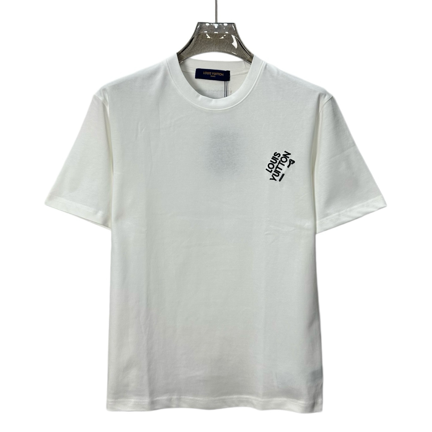 LOUIS VUITTON/路易威登 别针Logo刺绣圆领短袖 黑色 白色 LOUIS VUITTON/路易威登 别针Logo刺绣圆领短袖 黑色 白色