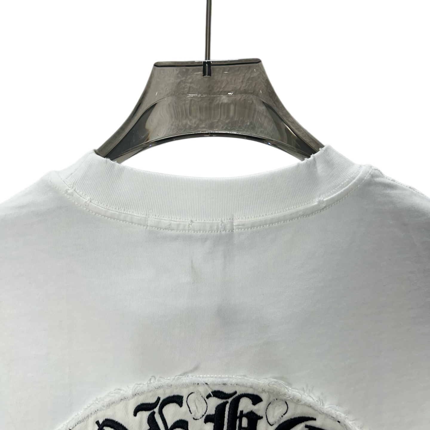 CHROME HEARTS/克罗心 26SS重工马蹄贴布刺绣圆领短袖 黑色 白色