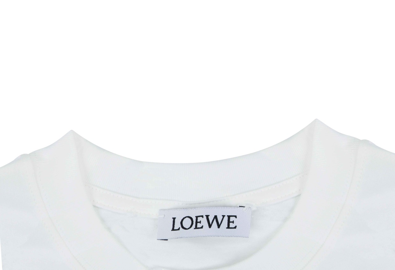 LOEWE/罗意威 26SS彩色毛线刺绣圆领短袖T恤 黑色 白色-Chinese UA Cheap High Quatity Brand Clothes Bags handbags Sneakers wholesale wholesaler seller from China Factory suppliers Fashion Clothing Shoes best Quality Beautiful Price LOEWE/罗意威 26SS彩色毛线刺绣圆领短袖T恤 黑色 白色