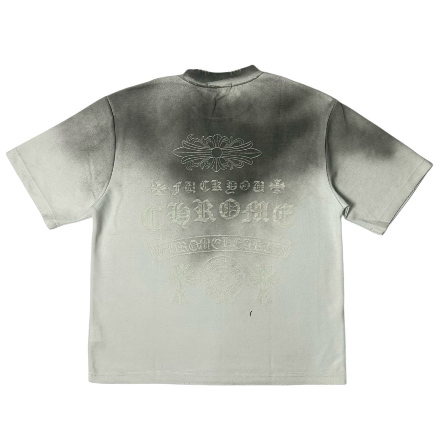 CHROME HEARTS/克罗心 十字架镭射激光破坏水洗圆领短袖 黑色 白色-Top High Quatity Cheap Sneakers Fashion Clothing Clothes Bags handbags Shoes of all Brand wholesale With The best Quality And Beautiful Price from China Factory Chinese suppliers wholesaler seller CHROME HEARTS/克罗心 十字架镭射激光破坏水洗圆领短袖 黑色 白色