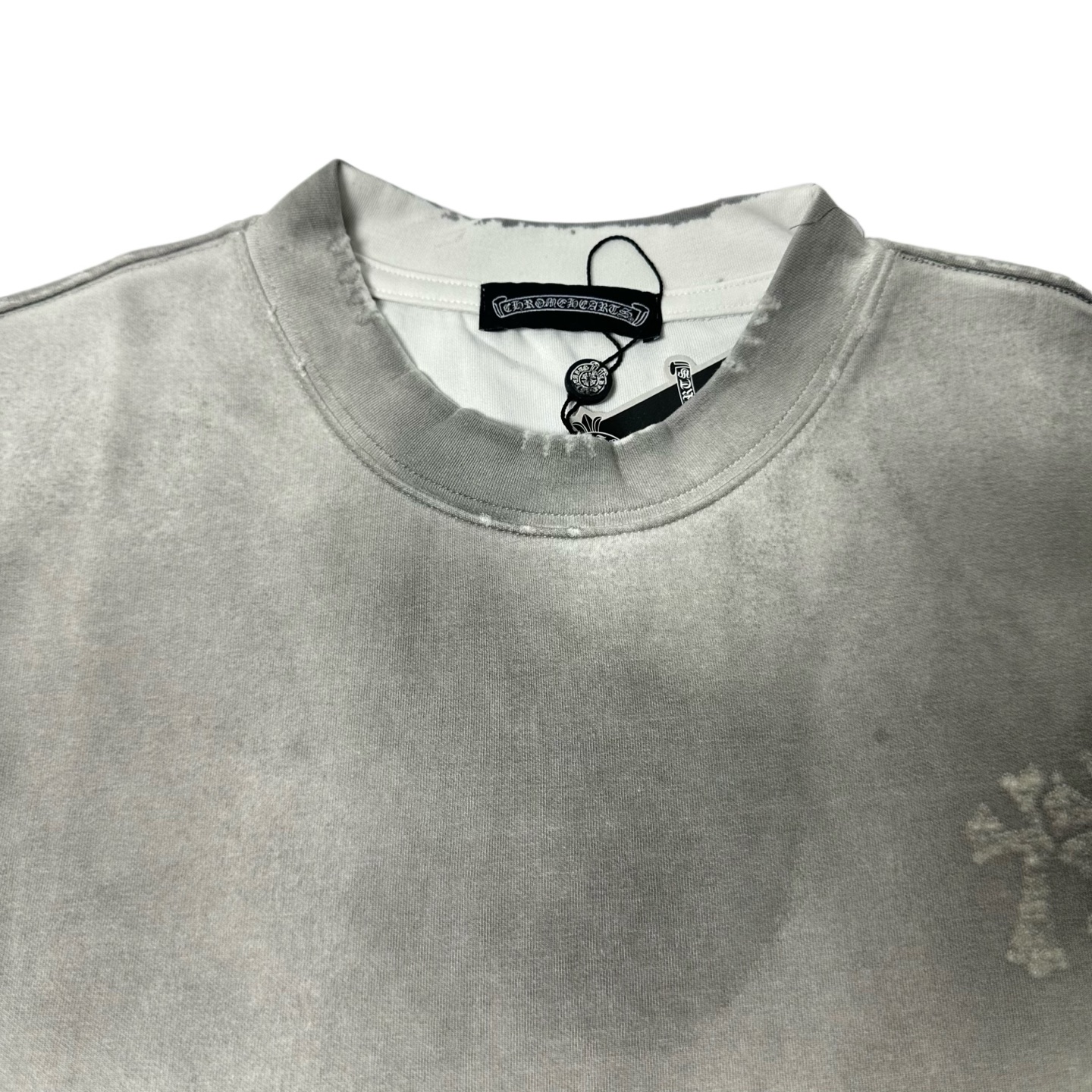 CHROME HEARTS/克罗心 十字架镭射激光破坏水洗圆领短袖 黑色 白色-Top High Quatity Cheap Sneakers Fashion Clothing Clothes Bags handbags Shoes of all Brand wholesale With The best Quality And Beautiful Price from China Factory Chinese suppliers wholesaler seller CHROME HEARTS/克罗心 十字架镭射激光破坏水洗圆领短袖 黑色 白色