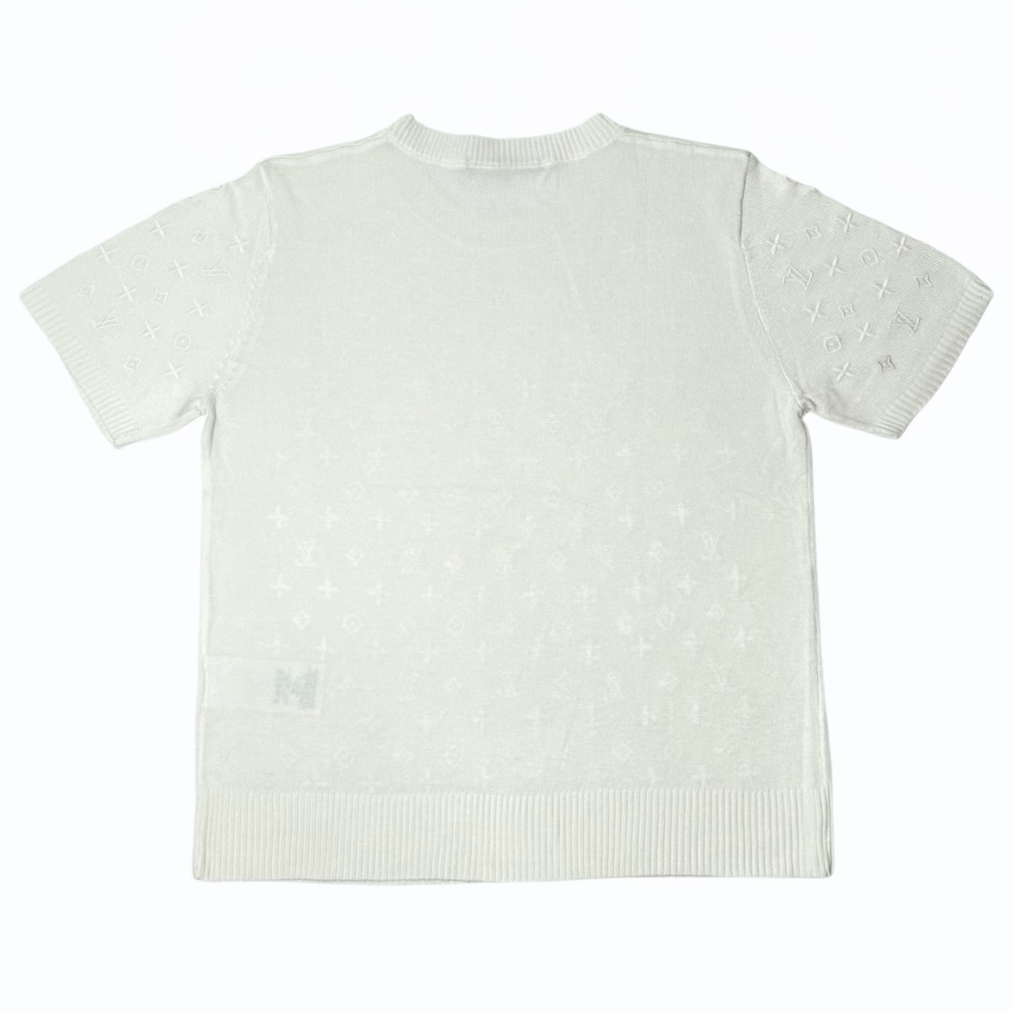 LOUIS VUITTON/路易威登 满印老花提花短袖针织衫 白色-Chinese UA Cheap High Quatity Brand Clothes Bags handbags Sneakers wholesale wholesaler seller from China Factory suppliers Fashion Clothing Shoes best Quality Beautiful Price LOUIS VUITTON/路易威登 满印老花提花短袖针织衫 白色