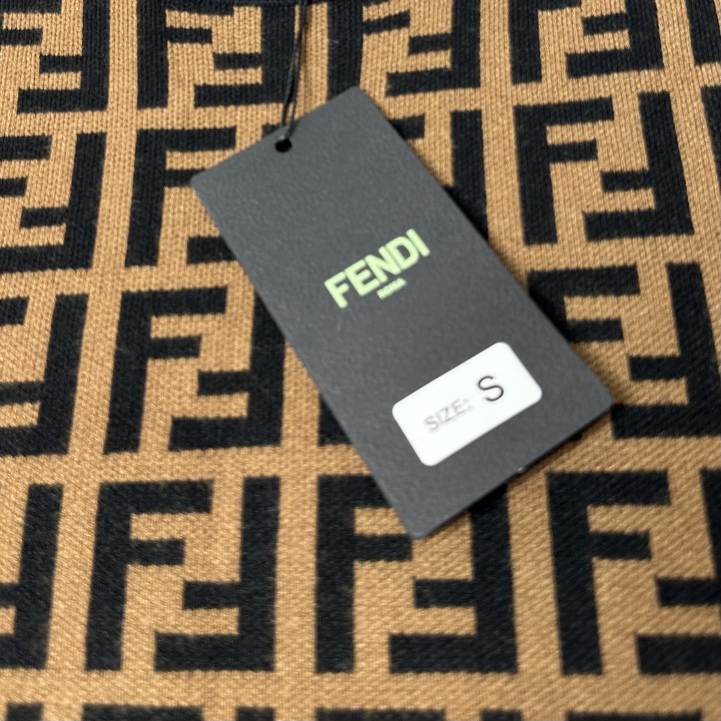 FENDI/芬迪 经典双F满印提花短袖针织衫 标志性FF老花满印设计辨识度拉满