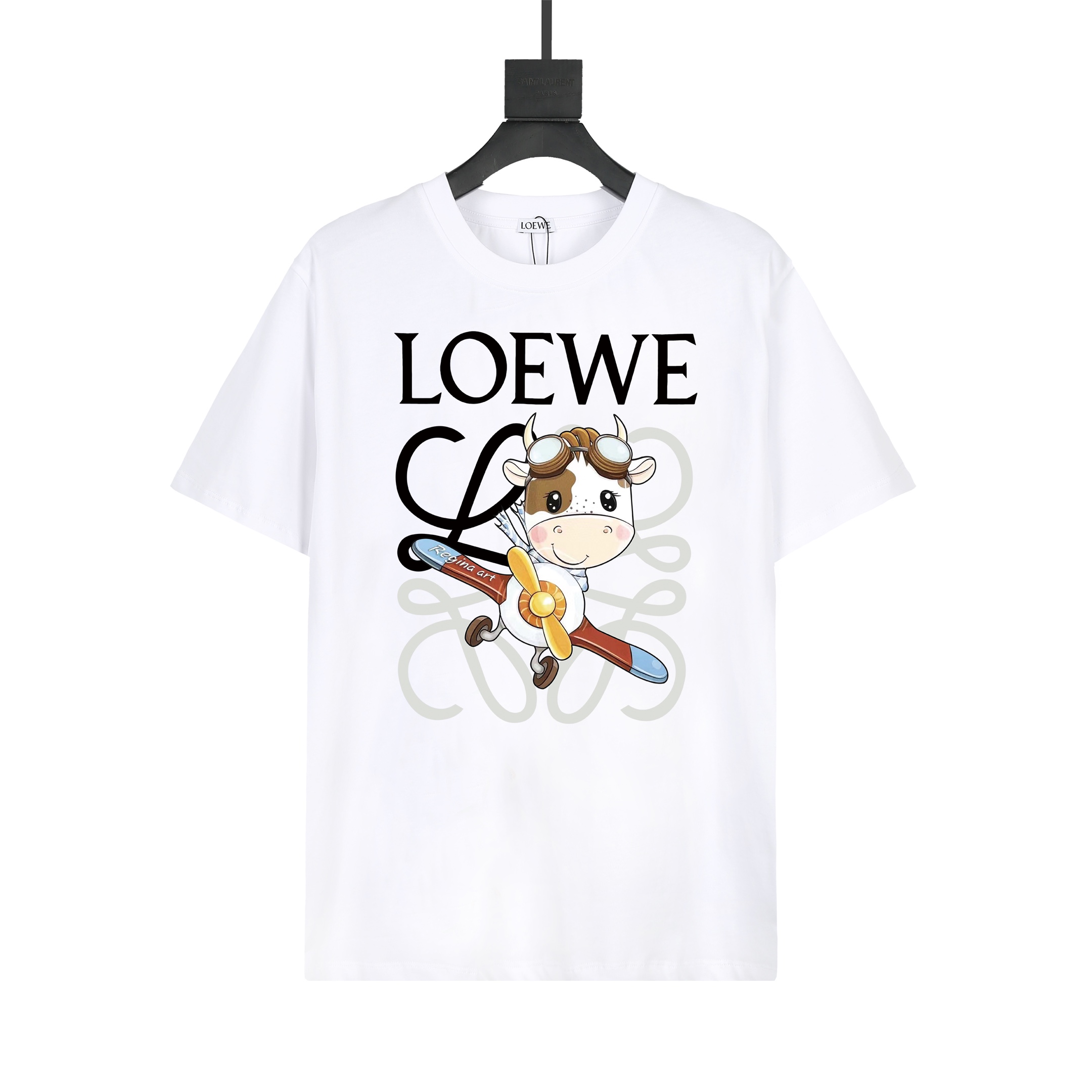 🅿️80 Loewe, tela de algodón 100% de 250g con hilo de 320 cabos personalizado, mismo modelo oficial, camiseta de manga …