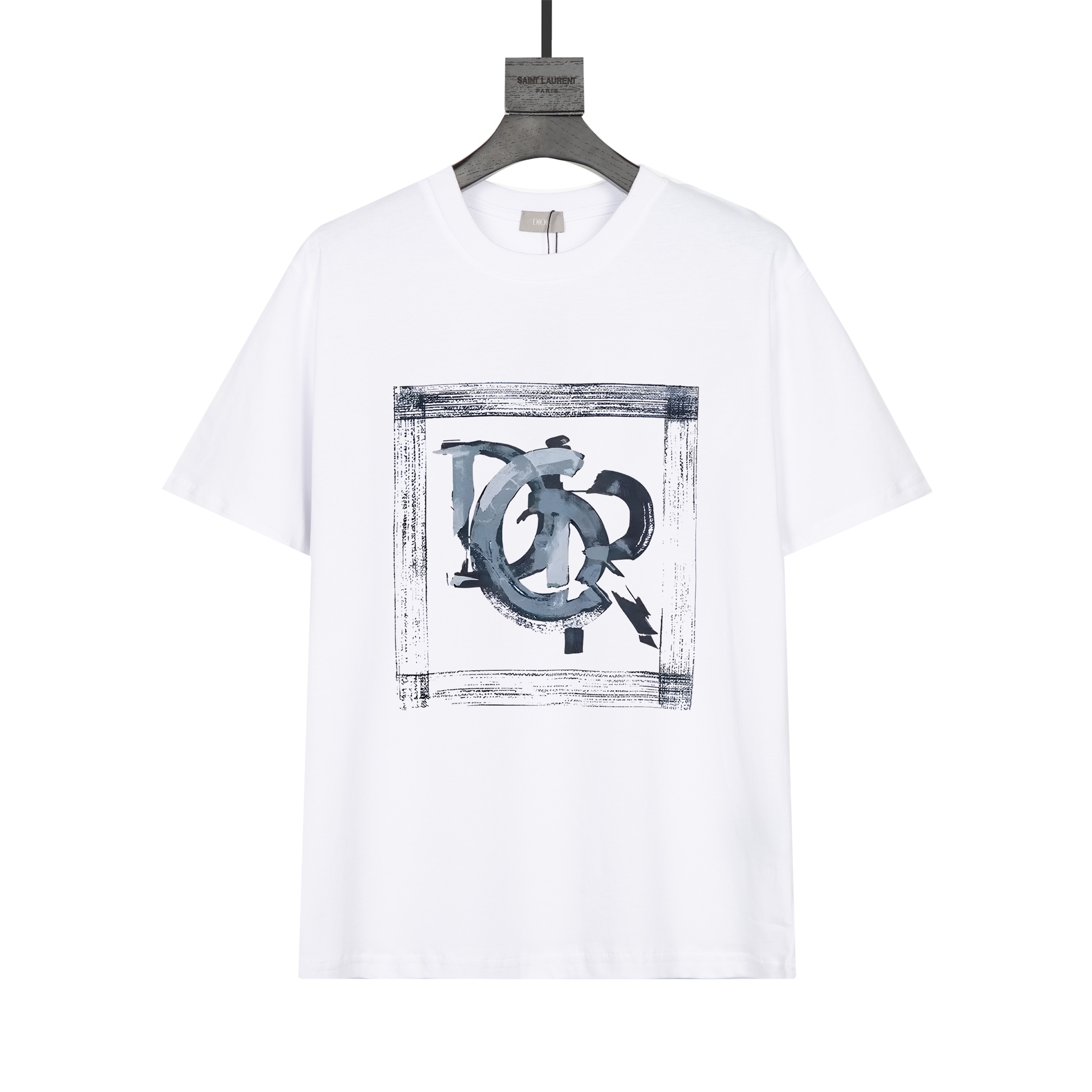 Tela de algodón de 250 g de hilo de 320 hilos hecha a medida Dior, camiseta oficial de manga corta del mismo …