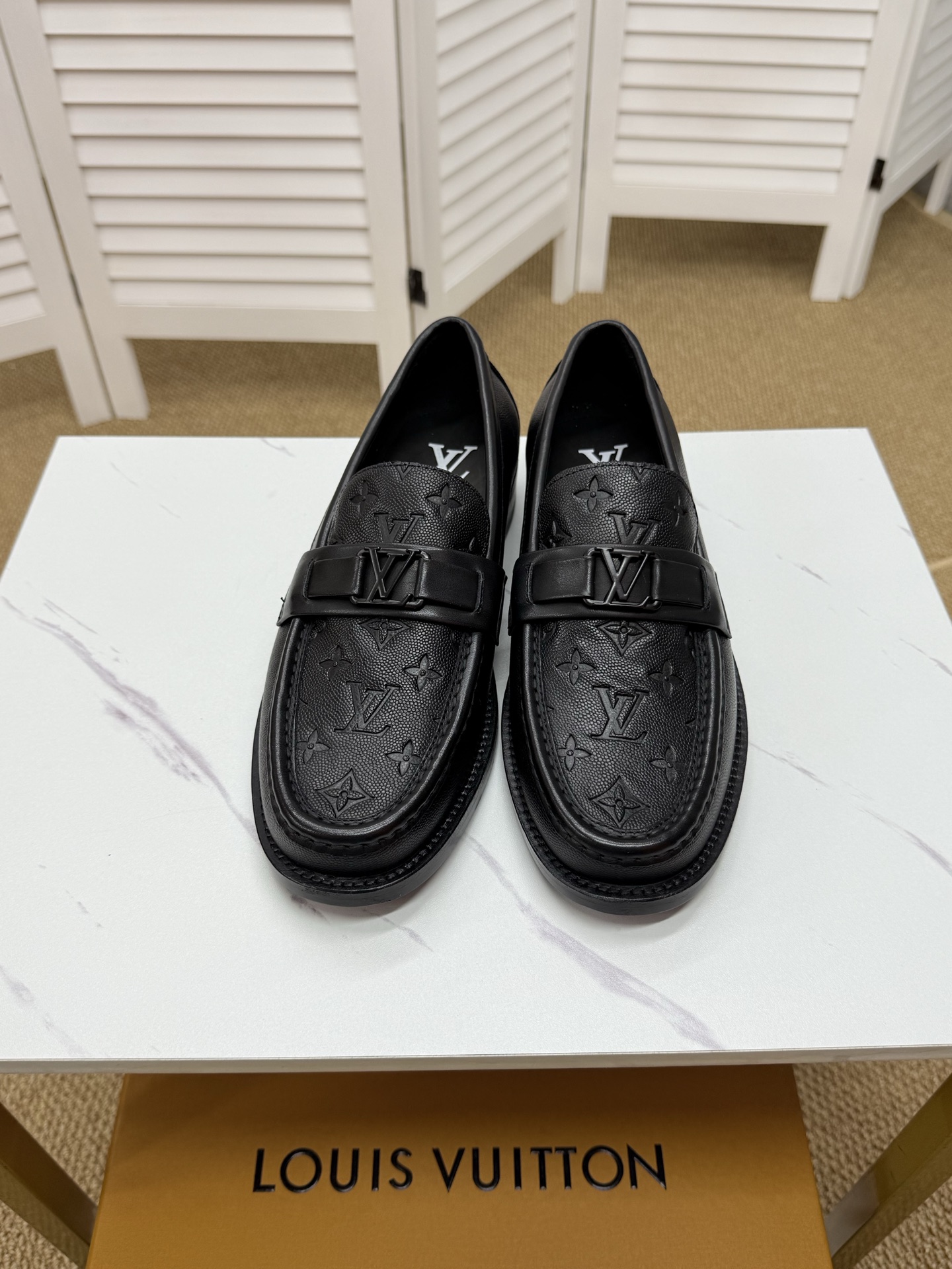 Louis Vuitton Leather Loafers - Black, Imported Material, Comfortable 3 i1745350328552 4755 0 1