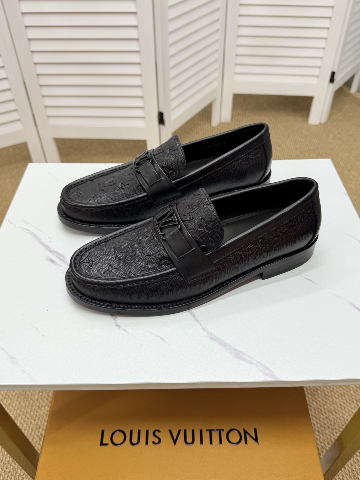 Louis Vuitton Leather Loafers - Black, Imported Material, Comfortable 2 i1745350328599 8452 0 0