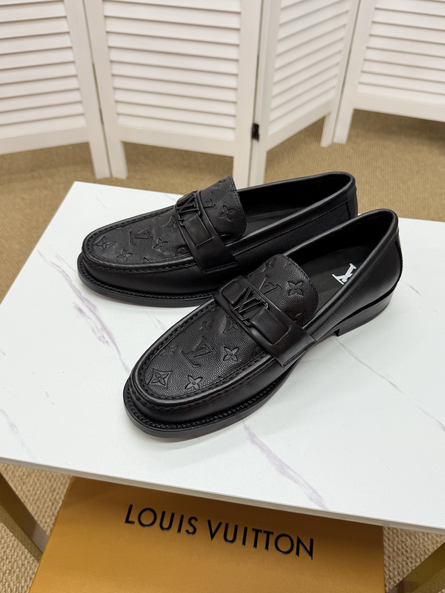 Louis Vuitton Leather Loafers - Black, Imported Material, Comfortable 8 i1745350330375 6822 0 4