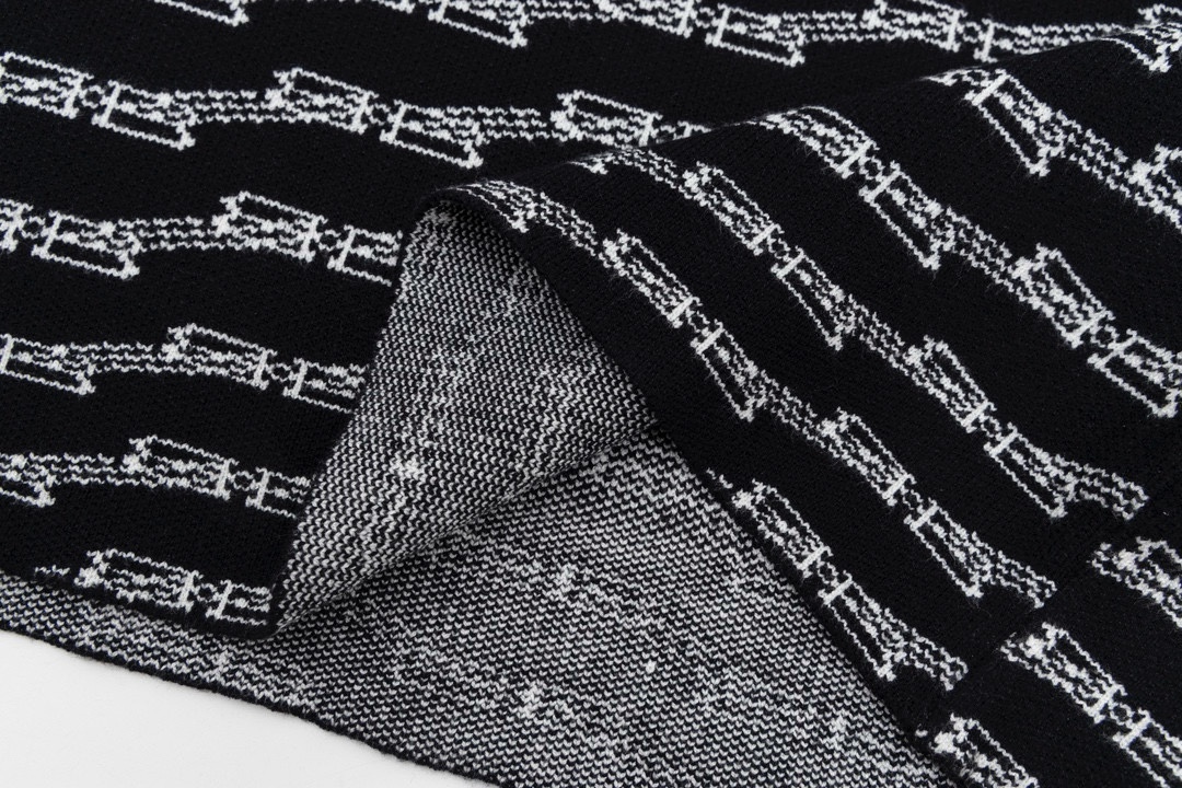 Balenciaga Sweaters: High-Tech Wool, Perfect Details, Black & White, S-XL Sizes - 图片 6