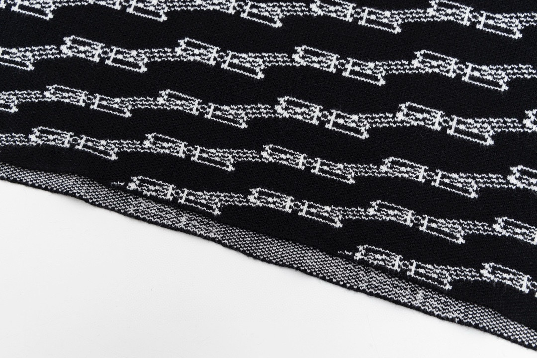 Balenciaga Sweaters: High-Tech Wool, Perfect Details, Black & White, S-XL Sizes - 图片 8