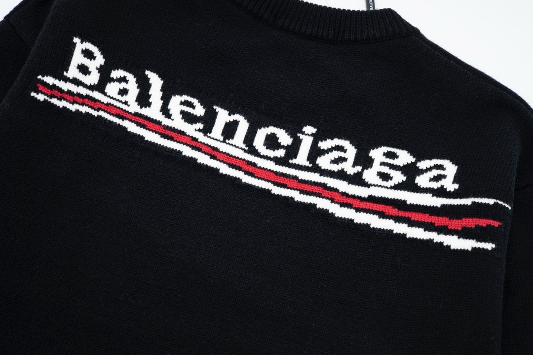 Balenciaga AD64 Collection: High-Tech Wool Sweaters, 500g Suit, Black & White Options - 图片 8