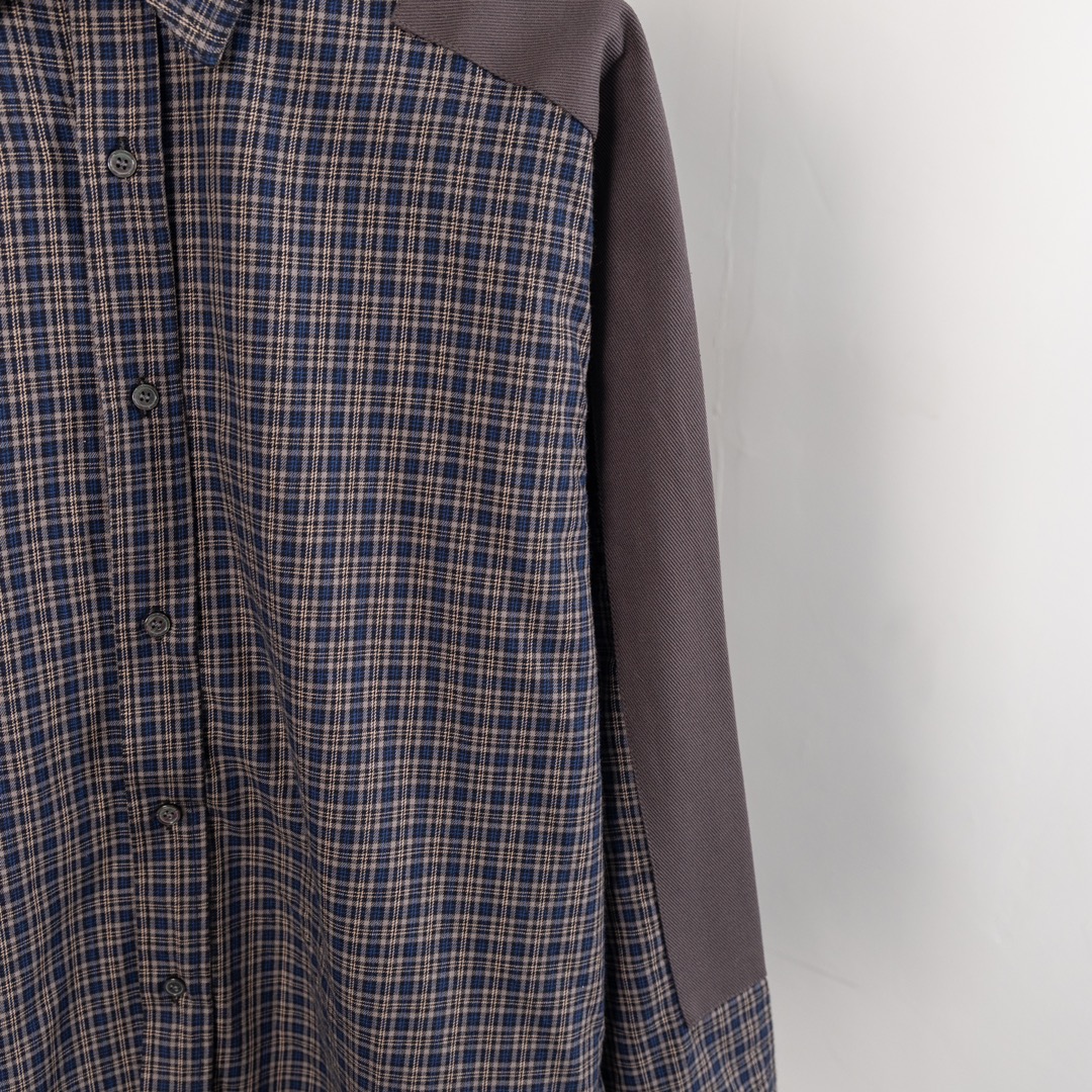 “Acne Studio’s Trendy Jigsaw Shirt: OS-Style Visual-Effect Design, Sizes 44-48” - 图片 9