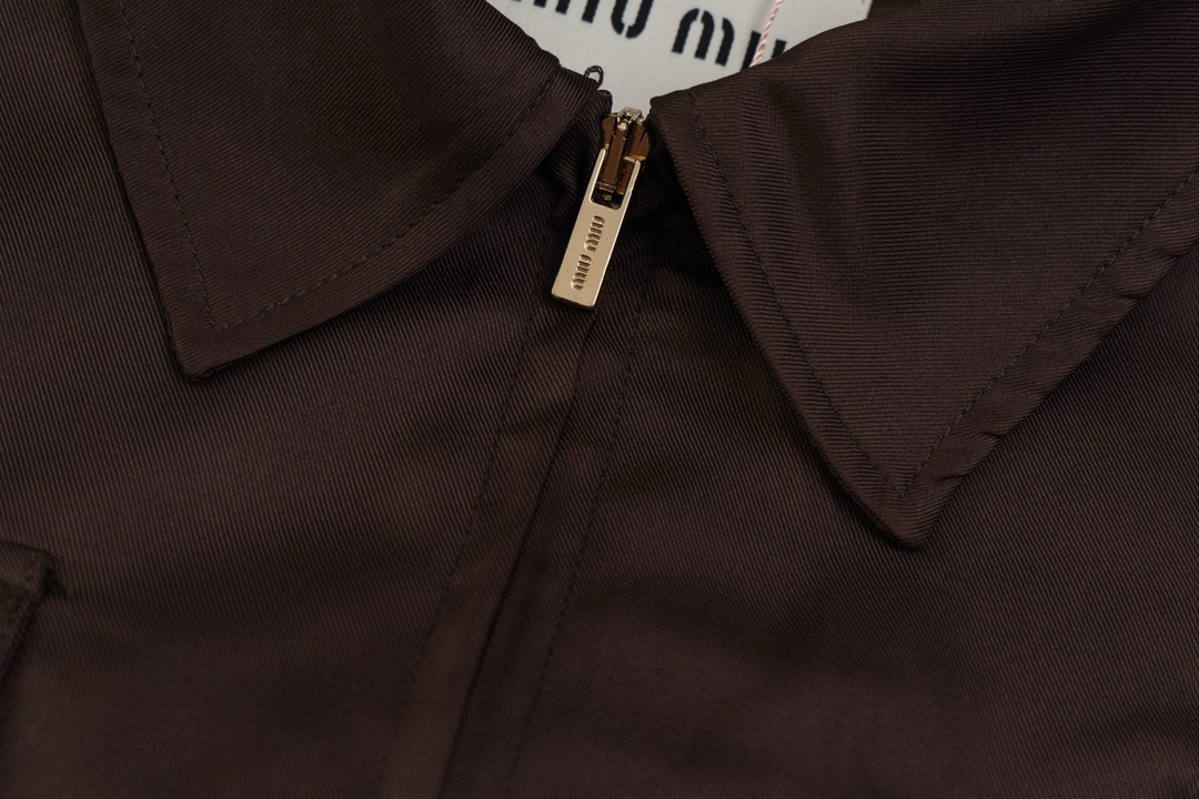 New Miumiu 24FW Cocoa Brown Jacket with Exclusive Features – Limited Edition! - 图片 6