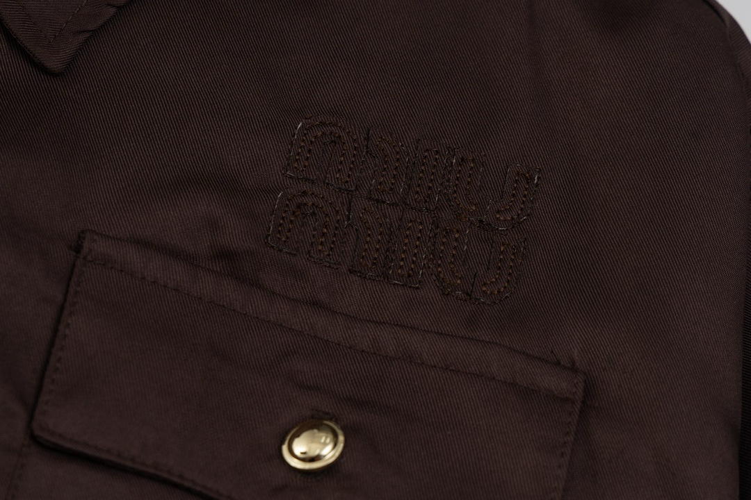 New Miumiu 24FW Cocoa Brown Jacket with Exclusive Features – Limited Edition! - 图片 9