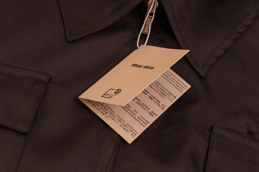 New Miumiu 24FW Cocoa Brown Jacket with Exclusive Features – Limited Edition! - 图片 4