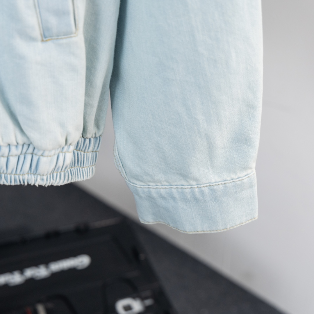 Trendy Unisex Light Blue Cowboy Coats for Summer in Sizes S-XL - 图片 8