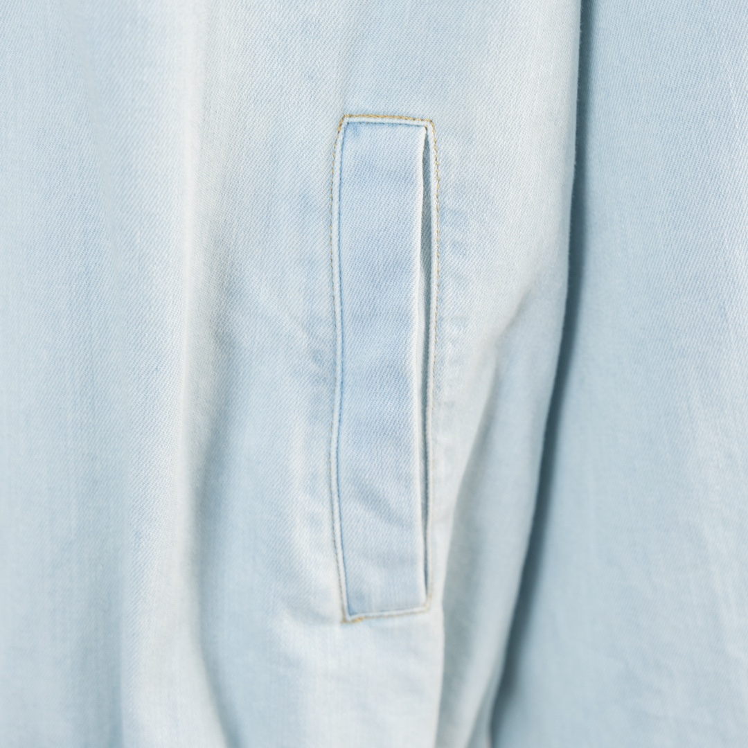 Trendy Unisex Light Blue Cowboy Coats for Summer in Sizes S-XL - 图片 7