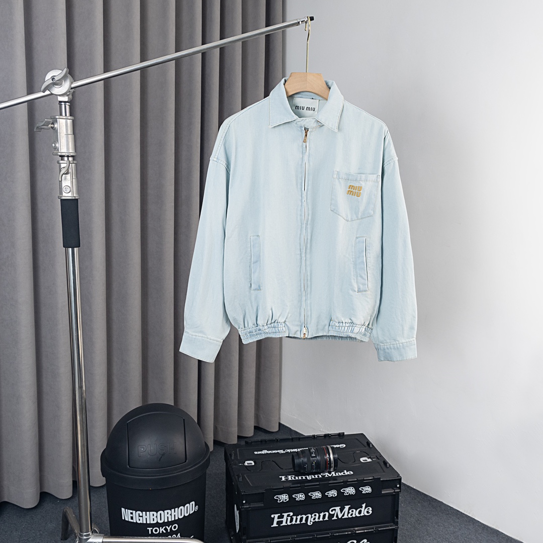 Trendy Unisex Light Blue Cowboy Coats for Summer in Sizes S-XL - 图片 1