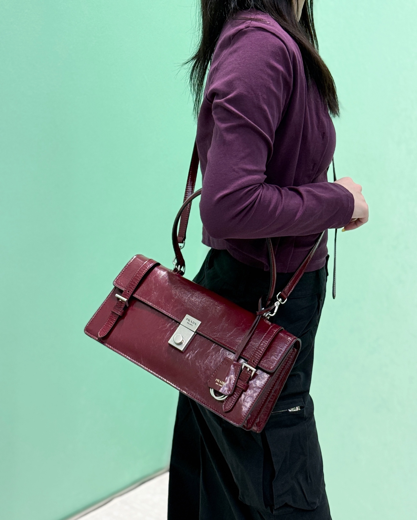 NO:211227,Take pictures of the upper body, Prada [top original list], prada19860909随拍上身图,普拉达【顶级原单】,prada,Bag