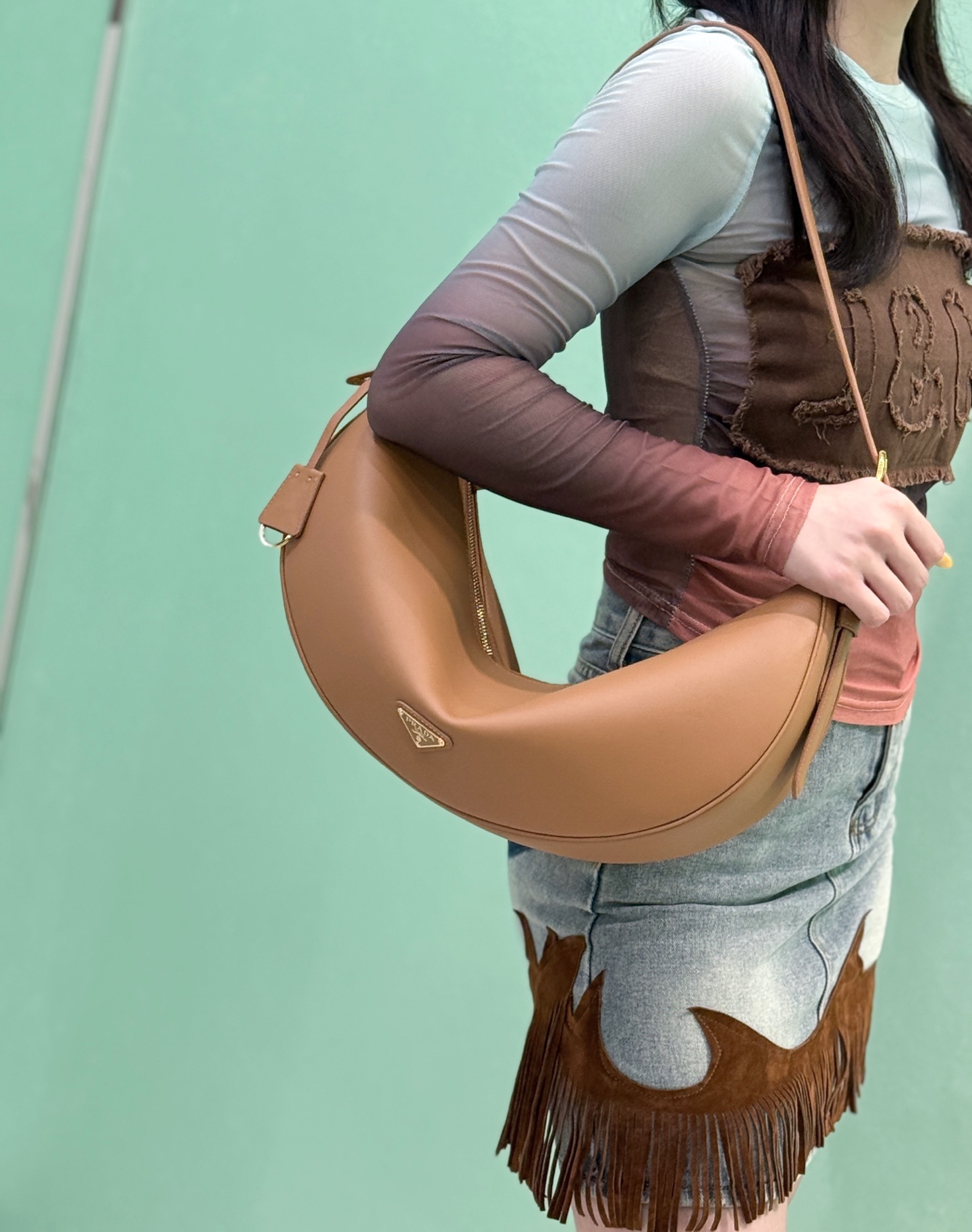 NO:688530,Casual upper body picture, Prada [top original single], prada19860909随拍上身图,普拉达【顶级原单】,prada,Bag