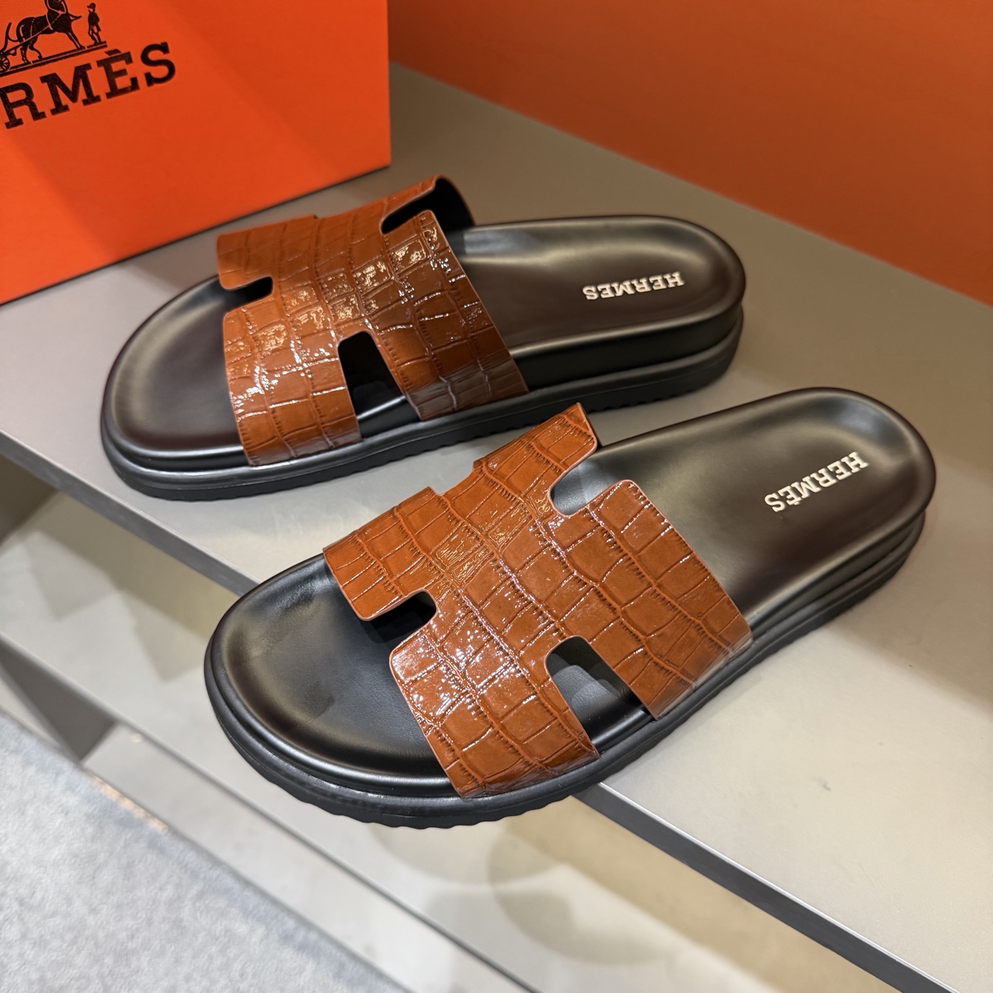 Hermes Style Leather Men's Shoes Lookbook Reference image 2