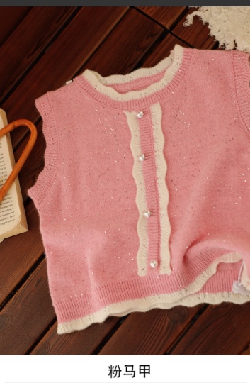 Serie de niñas de la marca Niao: volumen de ventas, top básico blanco con lazo rosa 79.9@ volumen de ventas, …